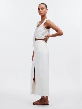 Madewell The Rilee Denim Midi Skirt